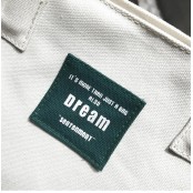 WL2 DREAM™ Damska shoperka torba na ramię płótno - skóra eco. Biała L